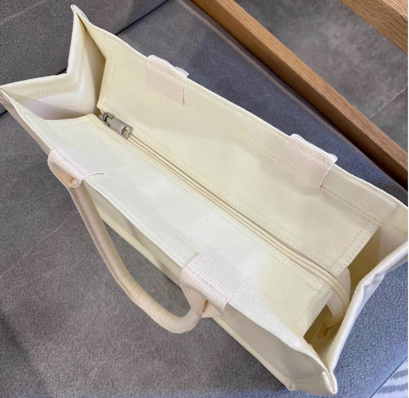 Custom Printed Large Tote Lunch Bag with Recycled Cotton Fabric