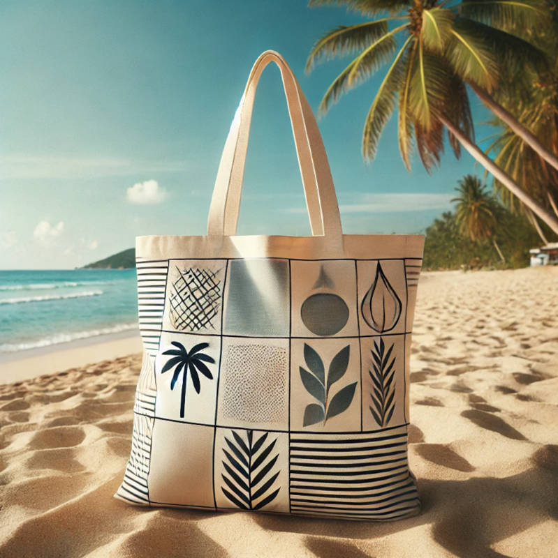 Customizable Canvas Beach Tote for Women