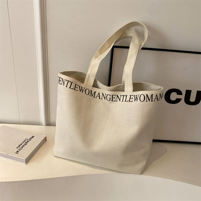 Recycled Cotton Large Handbag with Print